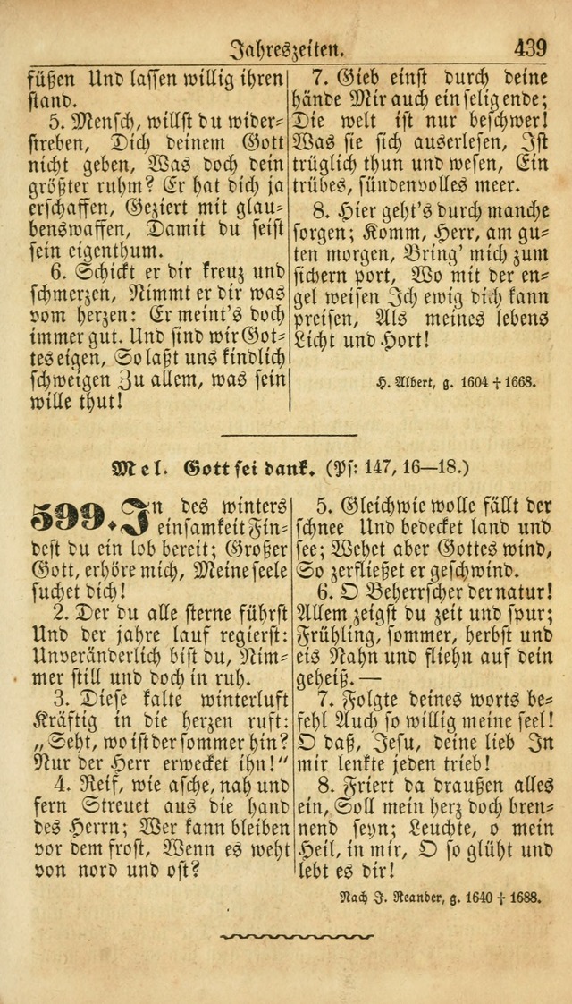 Deutsches Gesangbuch für die Evangelisch-Luterische Kirche in den Vereinigten Staaten: herausgegeben mit kirchlicher Genehmigung  page 439