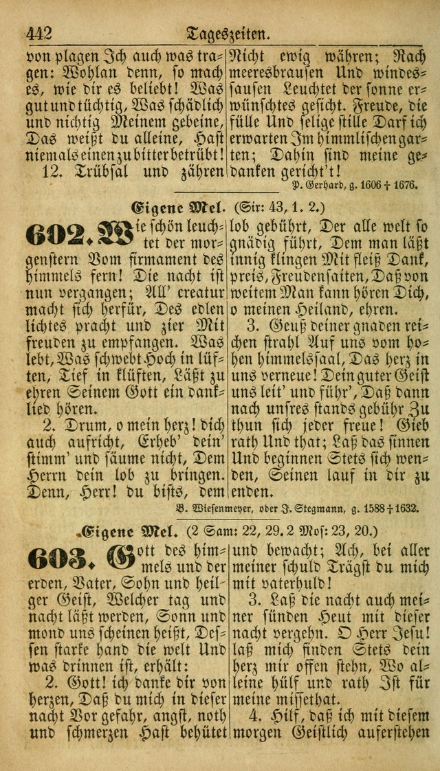 Deutsches Gesangbuch für die Evangelisch-Luterische Kirche in den Vereinigten Staaten: herausgegeben mit kirchlicher Genehmigung  page 442