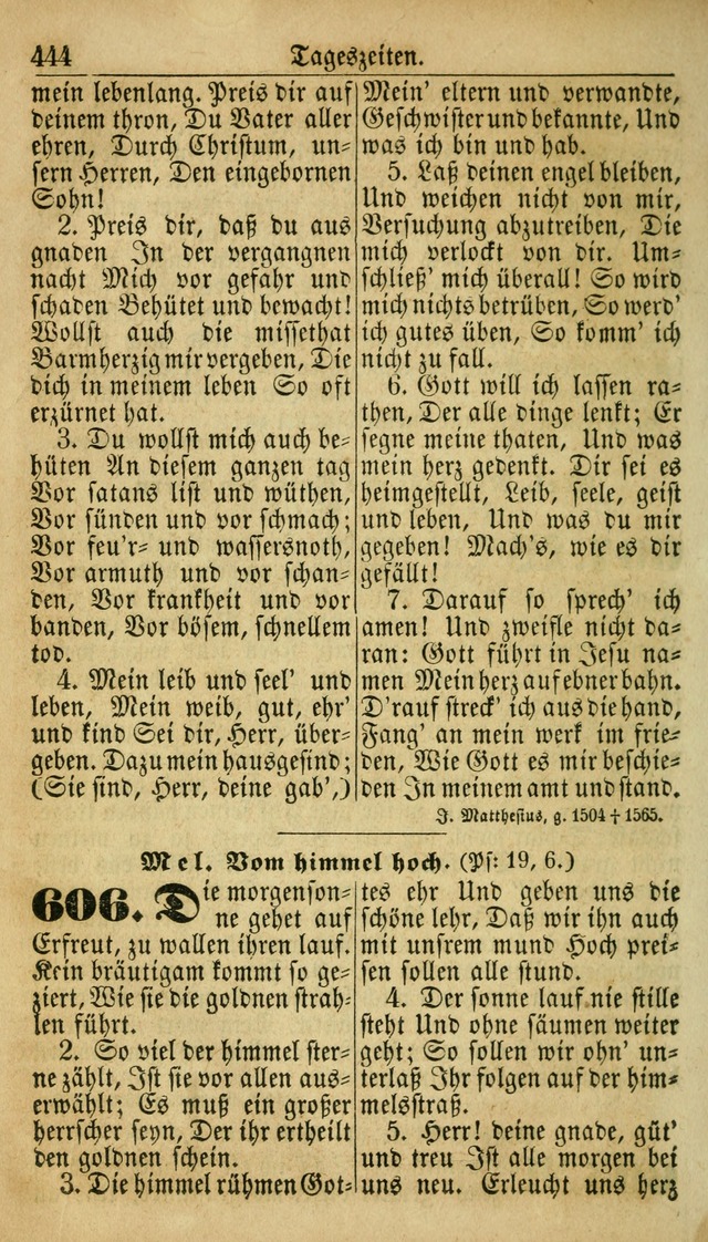 Deutsches Gesangbuch für die Evangelisch-Luterische Kirche in den Vereinigten Staaten: herausgegeben mit kirchlicher Genehmigung  page 444