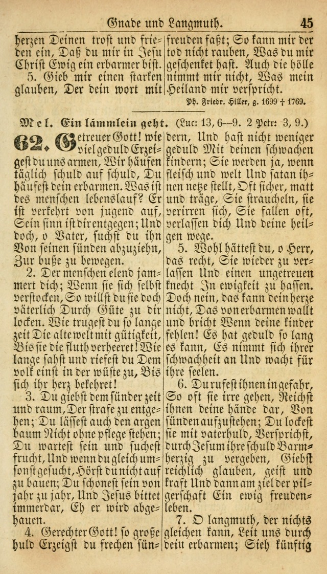 Deutsches Gesangbuch für die Evangelisch-Luterische Kirche in den Vereinigten Staaten: herausgegeben mit kirchlicher Genehmigung  page 45
