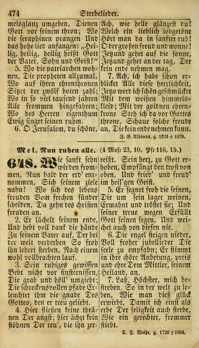 Deutsches Gesangbuch für die Evangelisch-Luterische Kirche in den Vereinigten Staaten: herausgegeben mit kirchlicher Genehmigung  page 474