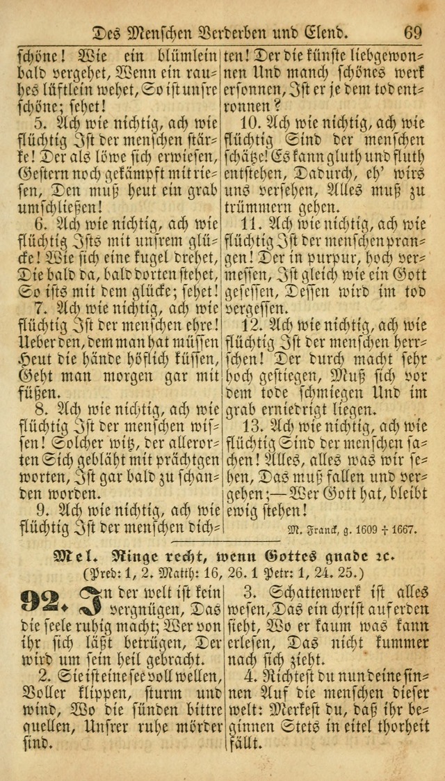 Deutsches Gesangbuch für die Evangelisch-Luterische Kirche in den Vereinigten Staaten: herausgegeben mit kirchlicher Genehmigung  page 69