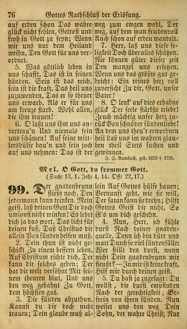 Deutsches Gesangbuch für die Evangelisch-Luterische Kirche in den Vereinigten Staaten: herausgegeben mit kirchlicher Genehmigung  page 76