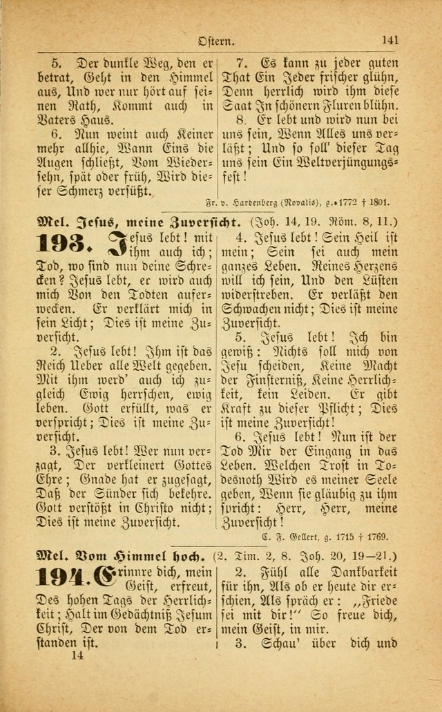 Deutsches Gesangbuch: für den Evangelisch-Lutherische Kirche in den Vereinigten Staaten herausgegen mit kirchlicher Genehmigung  page 195