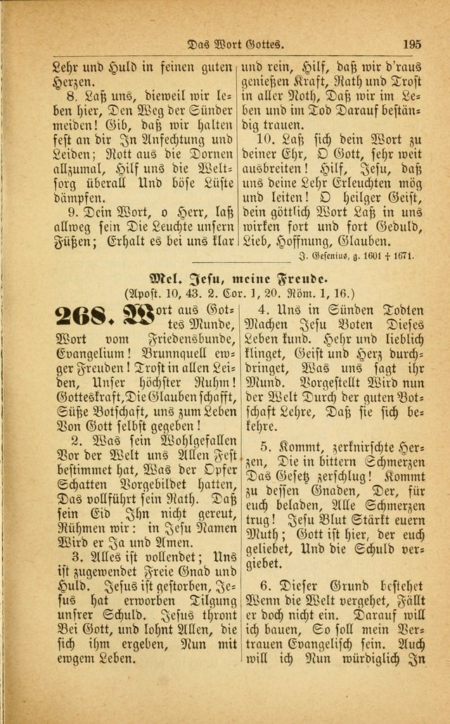 Deutsches Gesangbuch: für den Evangelisch-Lutherische Kirche in den Vereinigten Staaten herausgegen mit kirchlicher Genehmigung  page 249