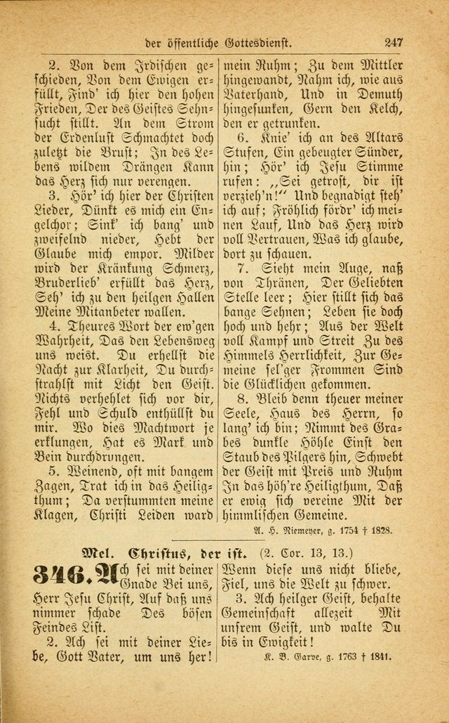 Deutsches Gesangbuch: für den Evangelisch-Lutherische Kirche in den Vereinigten Staaten herausgegen mit kirchlicher Genehmigung  page 301