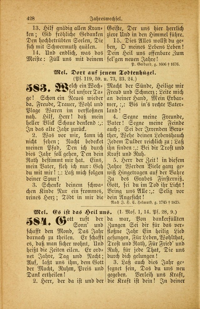 Deutsches Gesangbuch: für den Evangelisch-Lutherische Kirche in den Vereinigten Staaten herausgegen mit kirchlicher Genehmigung  page 482