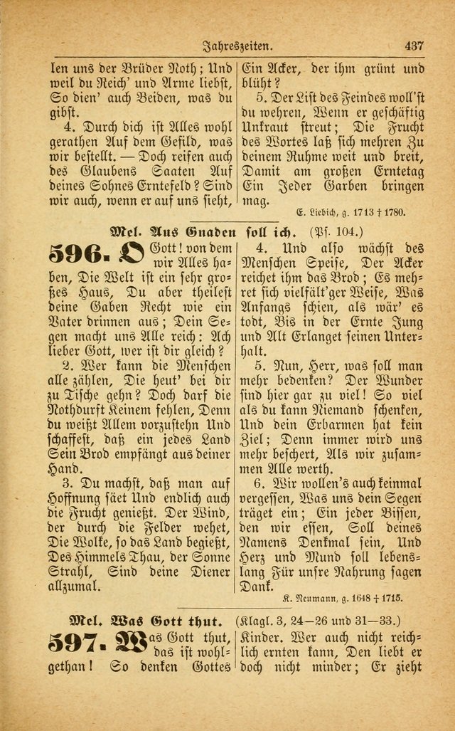 Deutsches Gesangbuch: für den Evangelisch-Lutherische Kirche in den Vereinigten Staaten herausgegen mit kirchlicher Genehmigung  page 491