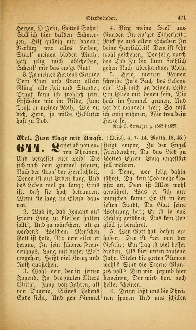 Deutsches Gesangbuch: für den Evangelisch-Lutherische Kirche in den Vereinigten Staaten herausgegen mit kirchlicher Genehmigung  page 525
