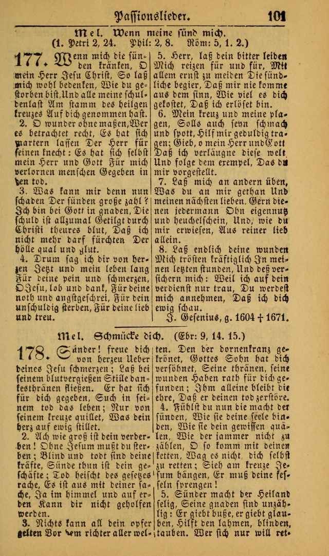Deutsches Gesangbuch für die Evangelisch-Luterische Kirche in den Vereinigten Staaten: herausgegeben mit kirchlicher Genehmigung (22nd aufl.) page 101