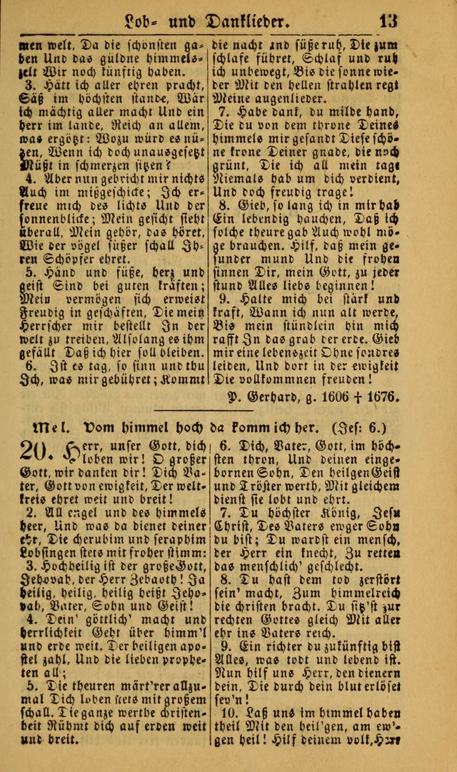 Deutsches Gesangbuch für die Evangelisch-Luterische Kirche in den Vereinigten Staaten: herausgegeben mit kirchlicher Genehmigung (22nd aufl.) page 13