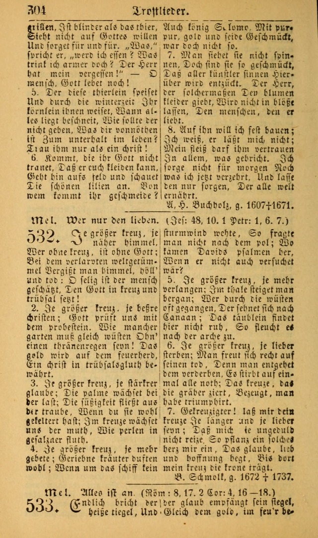 Deutsches Gesangbuch für die Evangelisch-Luterische Kirche in den Vereinigten Staaten: herausgegeben mit kirchlicher Genehmigung (22nd aufl.) page 306