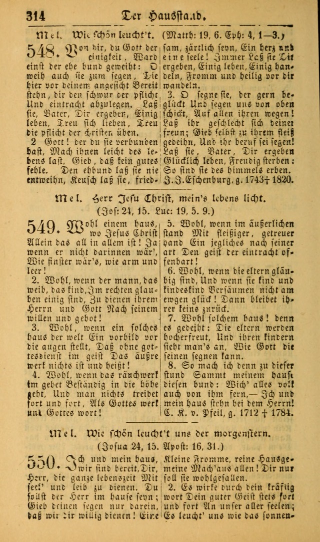 Deutsches Gesangbuch für die Evangelisch-Luterische Kirche in den Vereinigten Staaten: herausgegeben mit kirchlicher Genehmigung (22nd aufl.) page 316