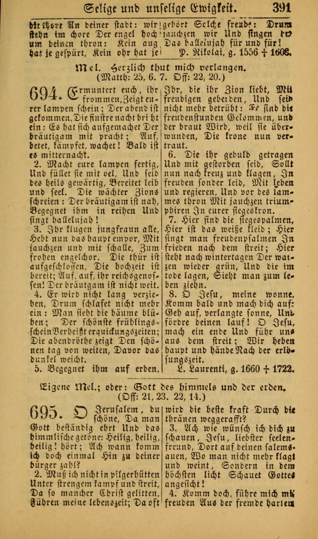Deutsches Gesangbuch für die Evangelisch-Luterische Kirche in den Vereinigten Staaten: herausgegeben mit kirchlicher Genehmigung (22nd aufl.) page 393