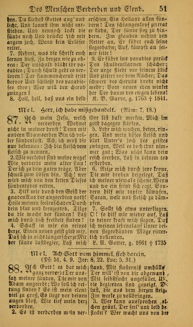Deutsches Gesangbuch für die Evangelisch-Luterische Kirche in den Vereinigten Staaten: herausgegeben mit kirchlicher Genehmigung (22nd aufl.) page 51