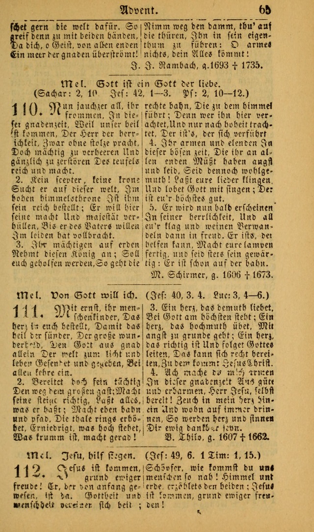 Deutsches Gesangbuch für die Evangelisch-Luterische Kirche in den Vereinigten Staaten: herausgegeben mit kirchlicher Genehmigung (22nd aufl.) page 65