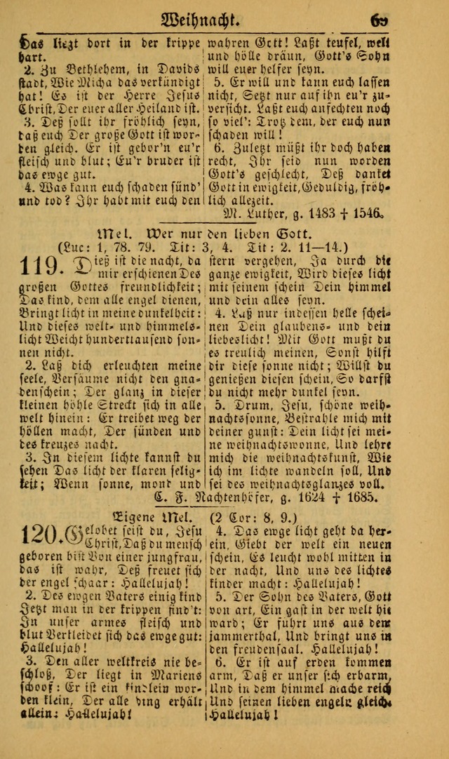 Deutsches Gesangbuch für die Evangelisch-Luterische Kirche in den Vereinigten Staaten: herausgegeben mit kirchlicher Genehmigung (22nd aufl.) page 69