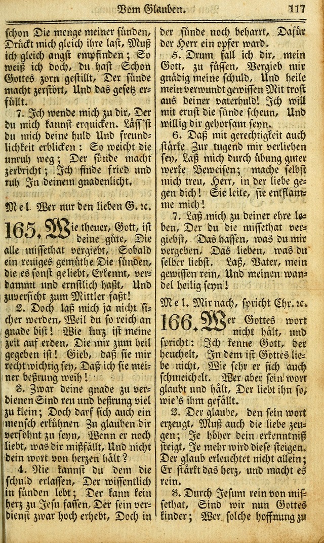 Das Gemeinschaftliche Gesangbuch: zum gottesdienstlichen Gebrauch der Lutherischen und Reformirten Gemeinden in Nord-America. (1st.. Aufl) page 117