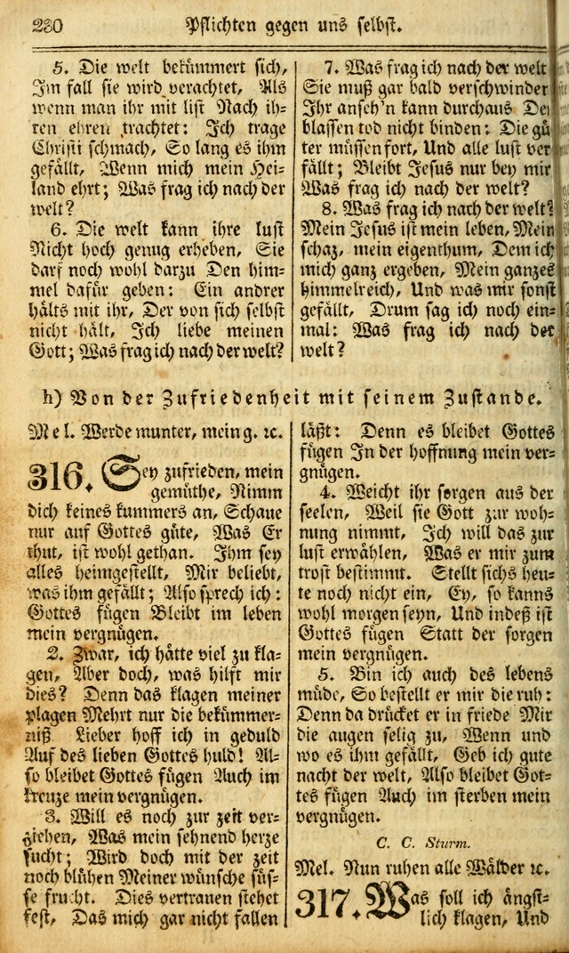 Das Gemeinschaftliche Gesangbuch: zum gottesdienstlichen Gebrauch der Lutherischen und Reformirten Gemeinden in Nord-America. (1st.. Aufl) page 230