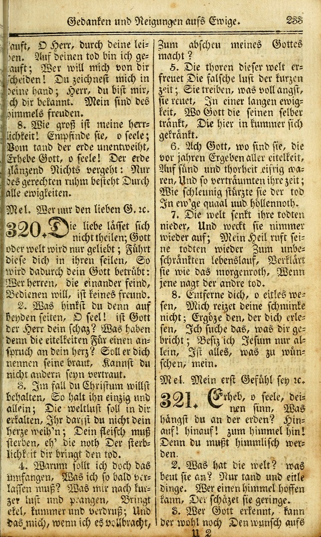 Das Gemeinschaftliche Gesangbuch: zum gottesdienstlichen Gebrauch der Lutherischen und Reformirten Gemeinden in Nord-America. (1st.. Aufl) page 233