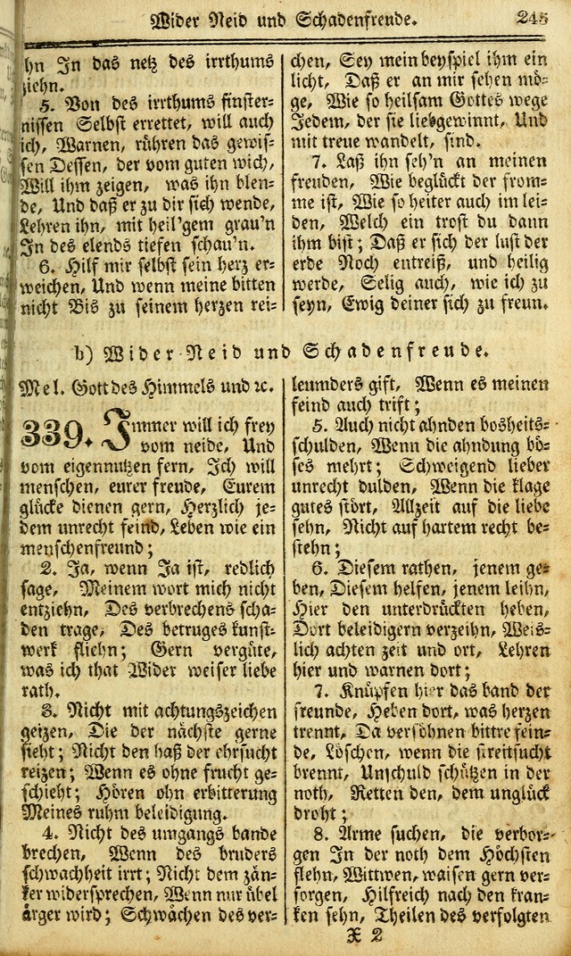 Das Gemeinschaftliche Gesangbuch: zum gottesdienstlichen Gebrauch der Lutherischen und Reformirten Gemeinden in Nord-America. (1st.. Aufl) page 245