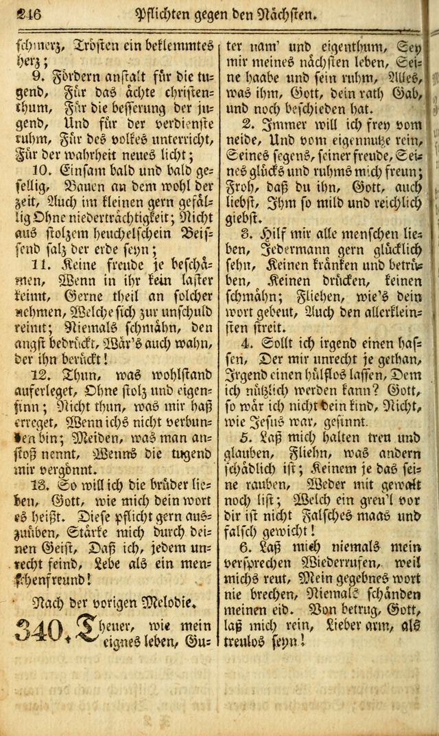 Das Gemeinschaftliche Gesangbuch: zum gottesdienstlichen Gebrauch der Lutherischen und Reformirten Gemeinden in Nord-America. (1st.. Aufl) page 246