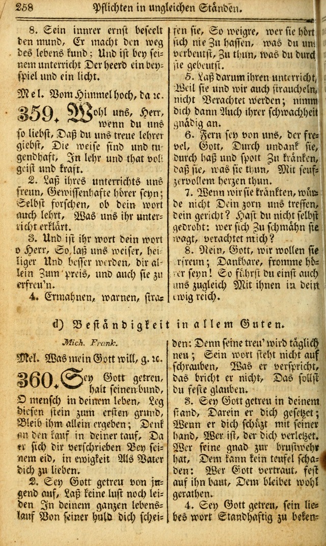 Das Gemeinschaftliche Gesangbuch: zum gottesdienstlichen Gebrauch der Lutherischen und Reformirten Gemeinden in Nord-America. (1st.. Aufl) page 258