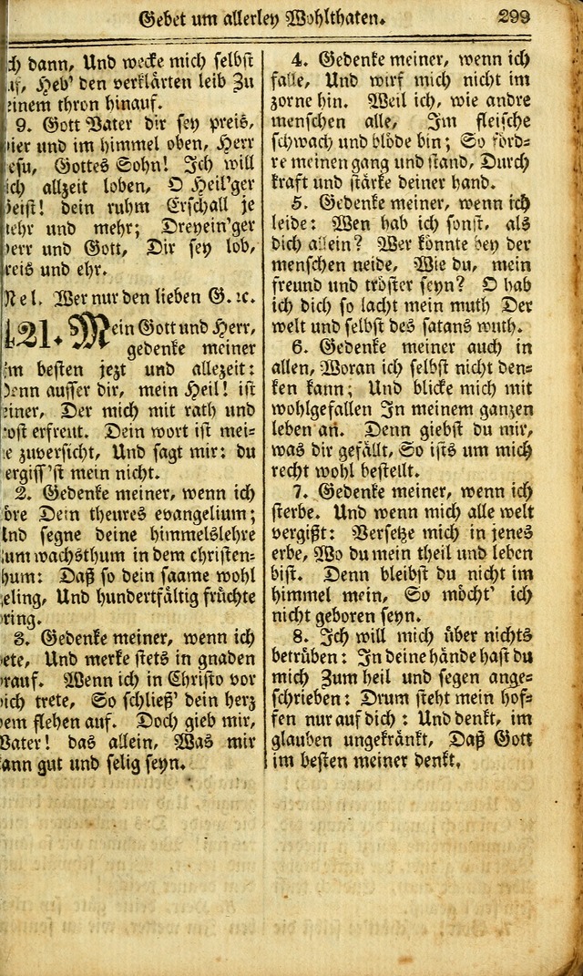 Das Gemeinschaftliche Gesangbuch: zum gottesdienstlichen Gebrauch der Lutherischen und Reformirten Gemeinden in Nord-America. (1st.. Aufl) page 299