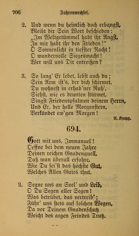 Die Glaubensharfe: Gesangbuch der deutschen Baptisten-Gemeinden. Herausgegeben auf Beschluß der Bundeskonferenz der Deutchen Baptisten-Gemeinden von America page 706