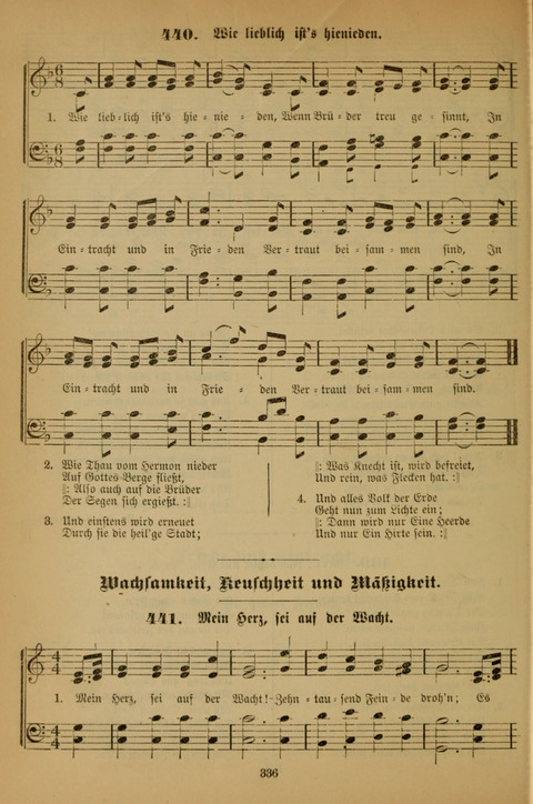 Die Glaubensharfe (With Melodies): Gesangbuch der deutschen Baptisten-Gemeinden. Herausgegeben auf Beschluß der Bundeskonferenz der Deutchen Baptisten-Gemeinden von America (2. ed) page 336