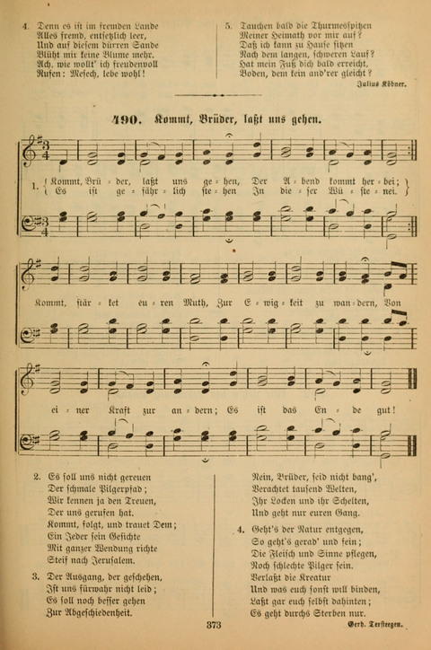 Die Glaubensharfe (With Melodies): Gesangbuch der deutschen Baptisten-Gemeinden. Herausgegeben auf Beschluß der Bundeskonferenz der Deutchen Baptisten-Gemeinden von America (2. ed) page 373