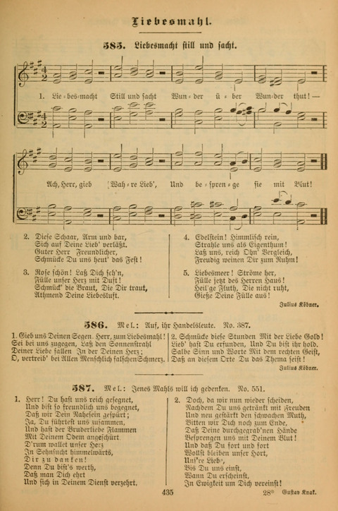 Die Glaubensharfe (With Melodies): Gesangbuch der deutschen Baptisten-Gemeinden. Herausgegeben auf Beschluß der Bundeskonferenz der Deutchen Baptisten-Gemeinden von America (2. ed) page 435