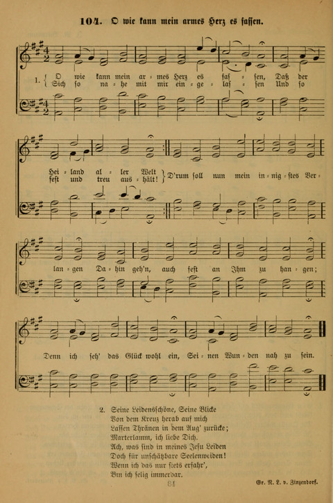 Die Glaubensharfe (With Melodies): Gesangbuch der deutschen Baptisten-Gemeinden. Herausgegeben auf Beschluß der Bundeskonferenz der Deutchen Baptisten-Gemeinden von America (2. ed) page 84