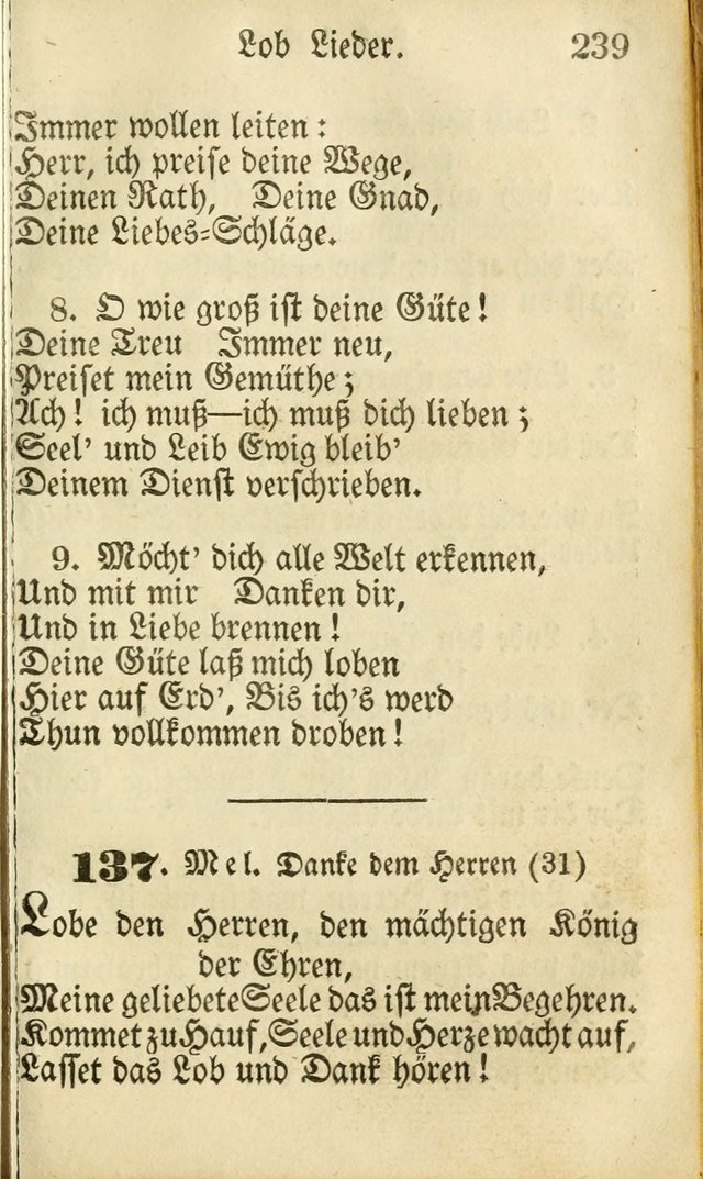 Die Gemeinschaftliche Liedersammlung: zum allgemeinen Gebrauch des wahren Gottesdienstes: mit einem inhalt sammt zwensachen register versehen (3 aufl.) page 239