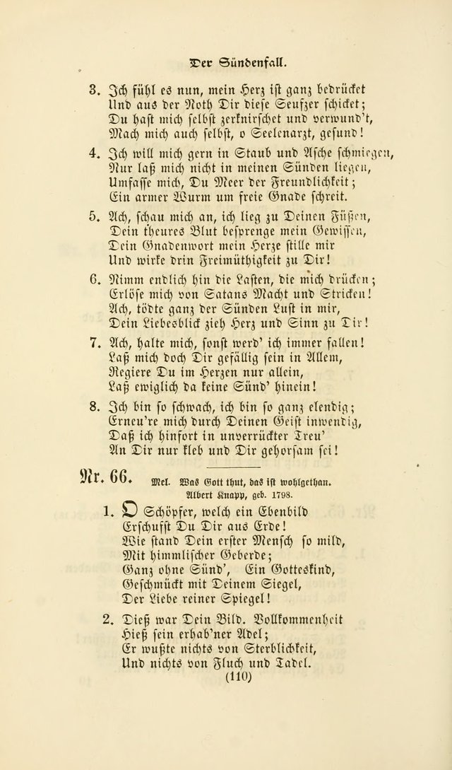 Deutsches Gesangbuch: eine auswahl geistlicher Lieder aus allen Zeiten der Christlichen Kirche page 107