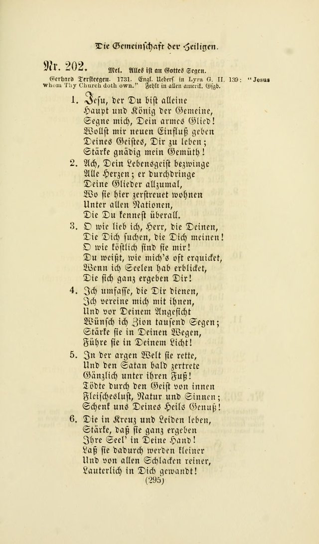 Deutsches Gesangbuch: eine auswahl geistlicher Lieder aus allen Zeiten der Christlichen Kirche page 292