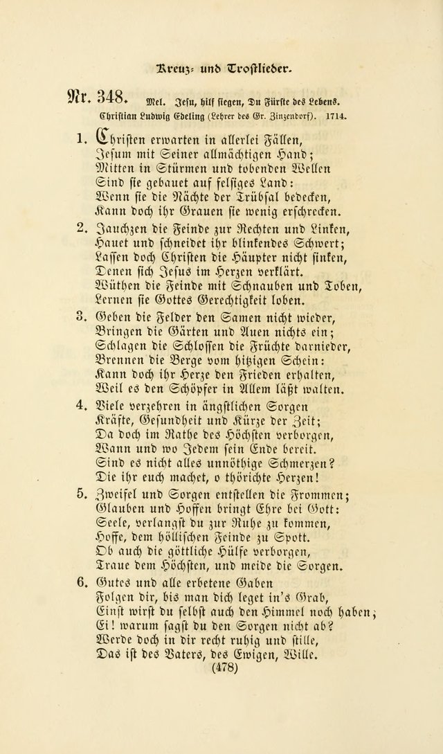 Deutsches Gesangbuch: eine auswahl geistlicher Lieder aus allen Zeiten der Christlichen Kirche page 475