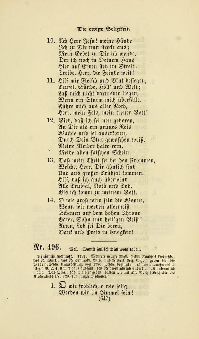 Deutsches Gesangbuch: eine auswahl geistlicher Lieder aus allen Zeiten der Christlichen Kirche page 644