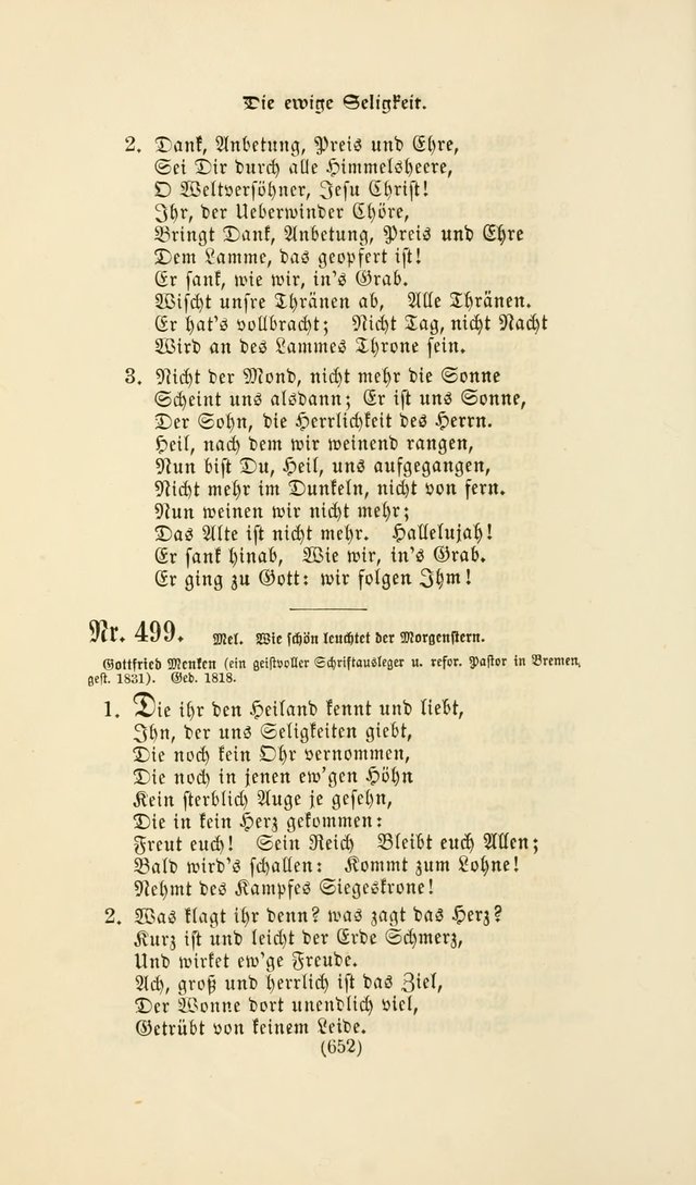 Deutsches Gesangbuch: eine auswahl geistlicher Lieder aus allen Zeiten der Christlichen Kirche page 649