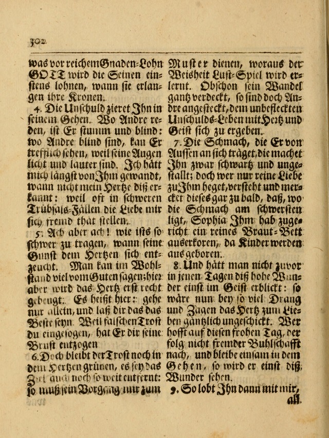 Das Gesäng Der einsamen und verlassenen Turtel-Taube, Nemlich der Christlichen Kirche: oder geistliche u. erfahrungs-volle liedens u. libes-gethöne, als darinnen bendes die volrkost der neuen welt... page 302