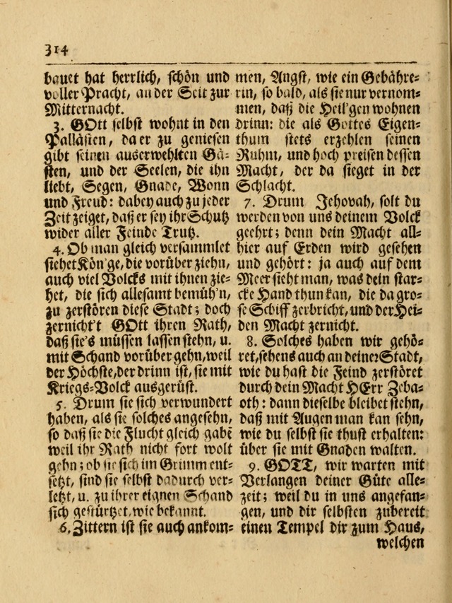 Das Gesäng Der einsamen und verlassenen Turtel-Taube, Nemlich der Christlichen Kirche: oder geistliche u. erfahrungs-volle liedens u. libes-gethöne, als darinnen bendes die volrkost der neuen welt... page 314