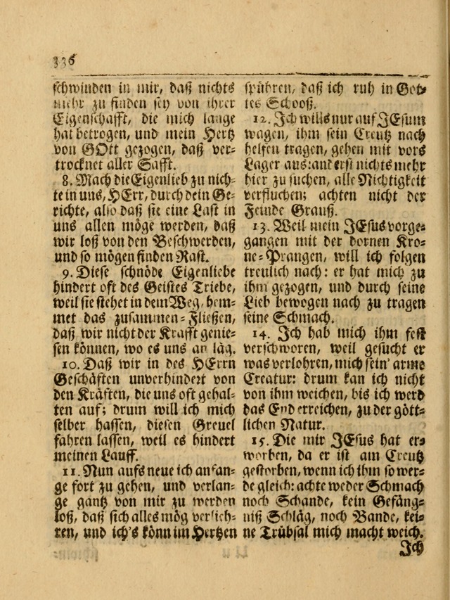 Das Gesäng Der einsamen und verlassenen Turtel-Taube, Nemlich der Christlichen Kirche: oder geistliche u. erfahrungs-volle liedens u. libes-gethöne, als darinnen bendes die volrkost der neuen welt... page 336