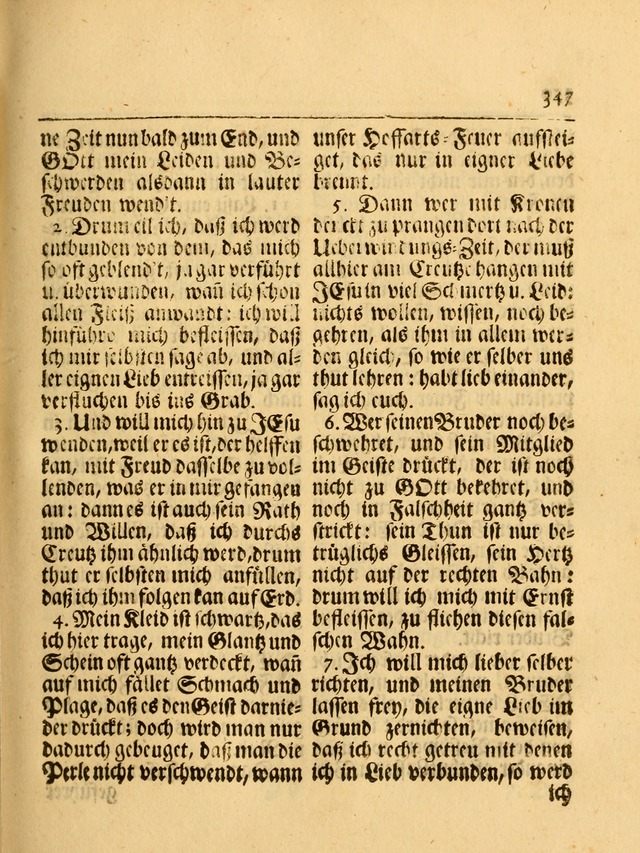 Das Gesäng Der einsamen und verlassenen Turtel-Taube, Nemlich der Christlichen Kirche: oder geistliche u. erfahrungs-volle liedens u. libes-gethöne, als darinnen bendes die volrkost der neuen welt... page 349