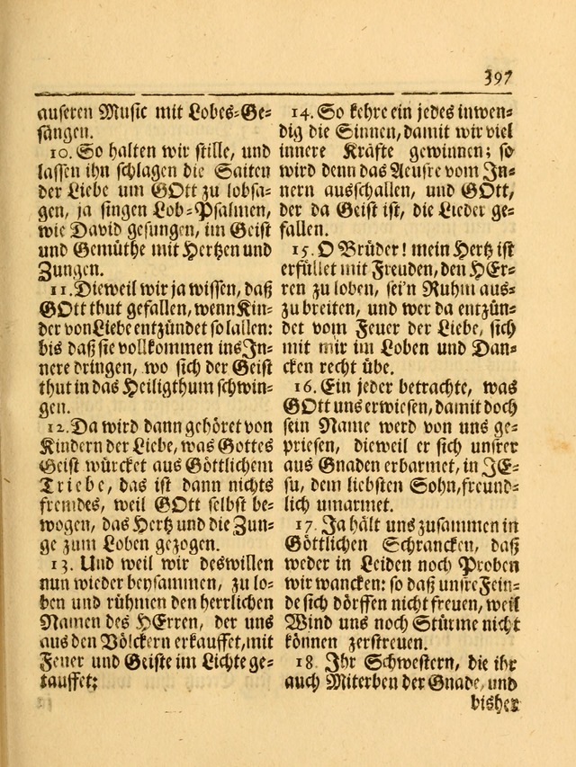 Das Gesäng Der einsamen und verlassenen Turtel-Taube, Nemlich der Christlichen Kirche: oder geistliche u. erfahrungs-volle liedens u. libes-gethöne, als darinnen bendes die volrkost der neuen welt... page 397