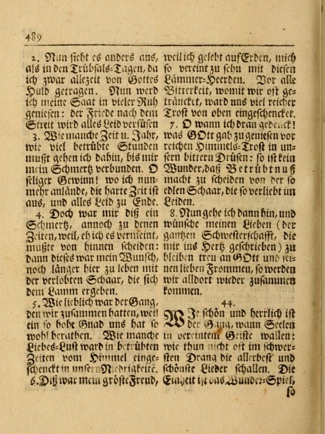 Das Gesäng Der einsamen und verlassenen Turtel-Taube, Nemlich der Christlichen Kirche: oder geistliche u. erfahrungs-volle liedens u. libes-gethöne, als darinnen bendes die volrkost der neuen welt... page 488