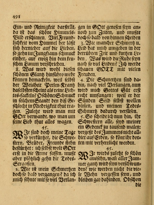 Das Gesäng Der einsamen und verlassenen Turtel-Taube, Nemlich der Christlichen Kirche: oder geistliche u. erfahrungs-volle liedens u. libes-gethöne, als darinnen bendes die volrkost der neuen welt... page 490