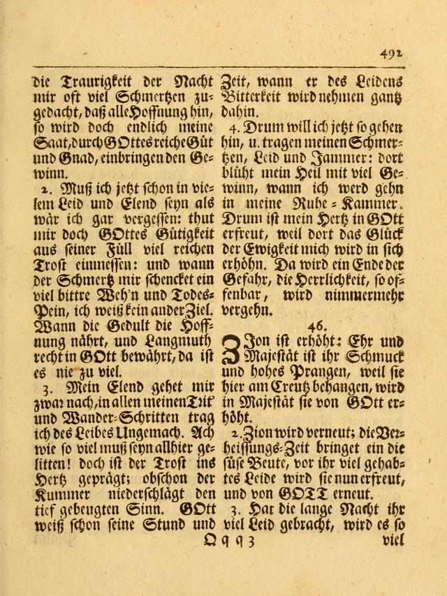 Das Gesäng Der einsamen und verlassenen Turtel-Taube, Nemlich der Christlichen Kirche: oder geistliche u. erfahrungs-volle liedens u. libes-gethöne, als darinnen bendes die volrkost der neuen welt... page 491