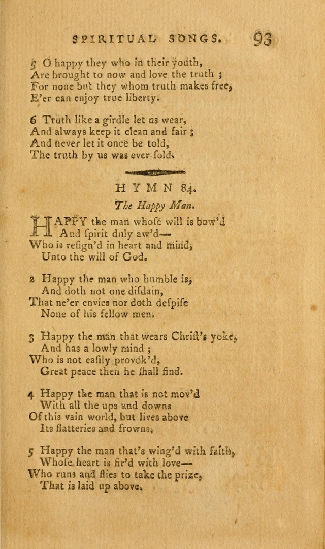 Divine Hymns, or Spiritual Songs: for the Use of Religious Assemblies and Private Christians (7th Ed. Rev.) page 100