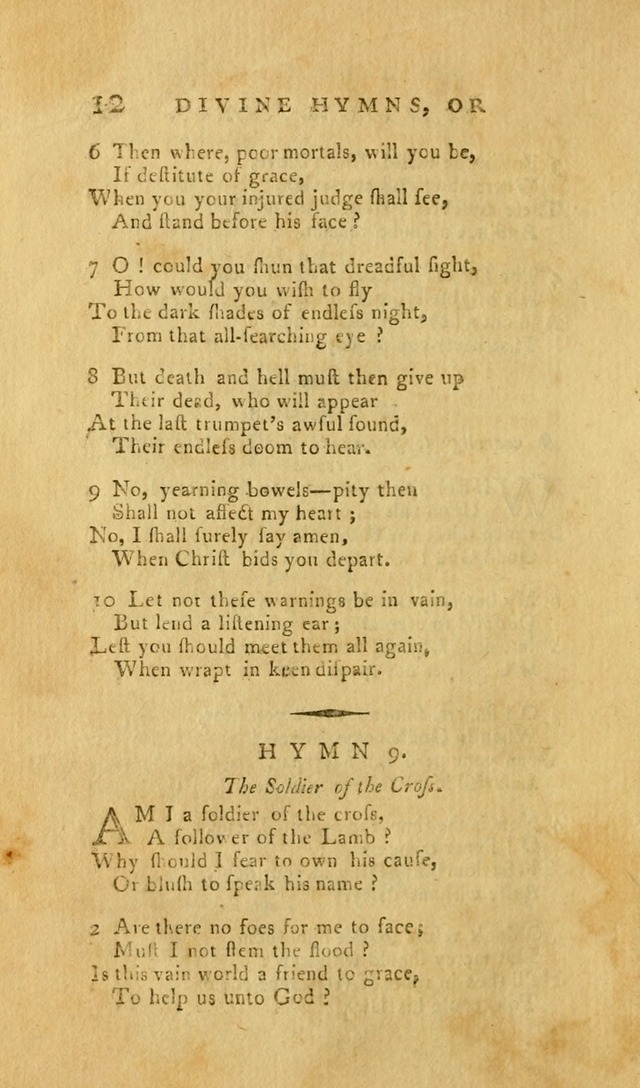 Divine Hymns, or Spiritual Songs: for the Use of Religious Assemblies and Private Christians (7th Ed. Rev.) page 17