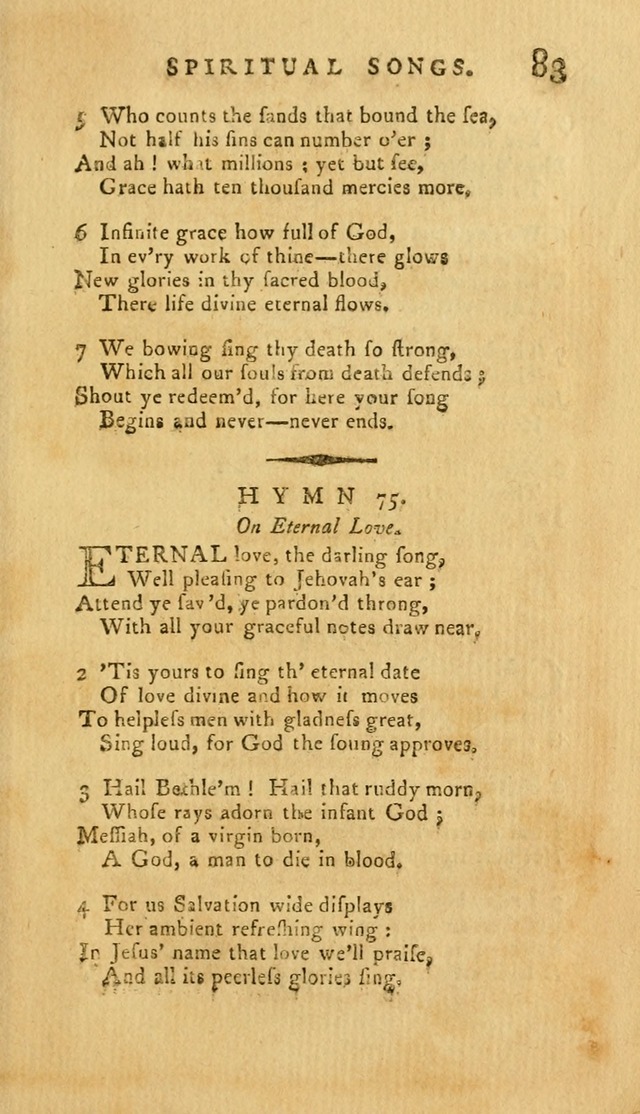 Divine Hymns, or Spiritual Songs: for the Use of Religious Assemblies and Private Christians (7th Ed. Rev.) page 90